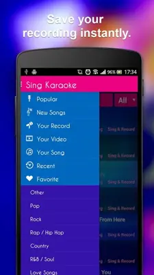 Sing Karaoke android App screenshot 3